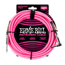 Ernie Ball 10' Straight/Angle Instrument Cable Neon Pink