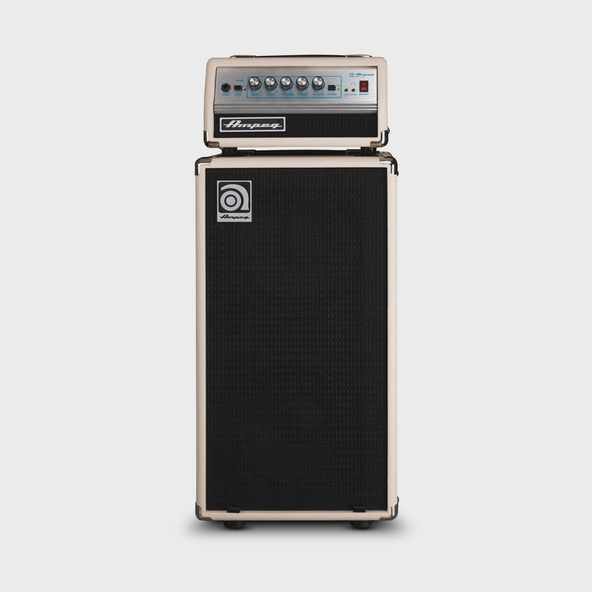 Ampeg Micro VR 200-Watt Bass Amp Head w/ Matching SVT-210AV Cab, Limited Edition White