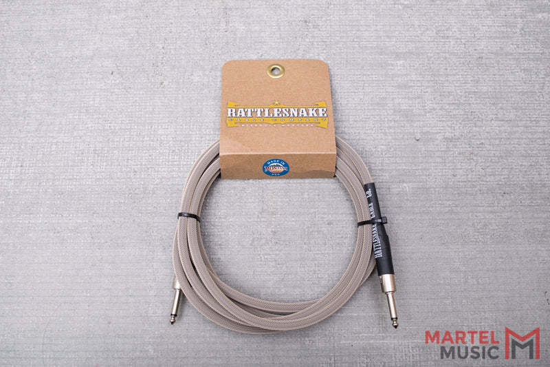 Rattlesnake Cable 10' Standard in Dirty Tweed Straight Plugs
