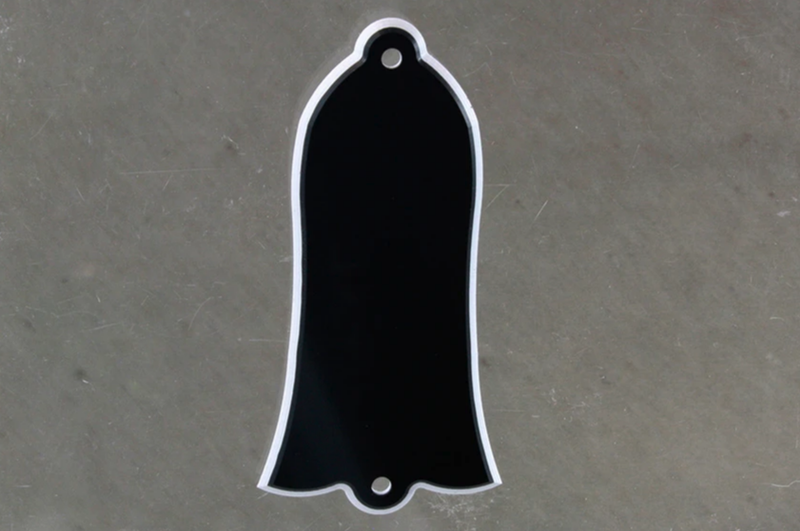 Bell Shaped Truss Rod Cover For Gibson - Black W/ White Outline