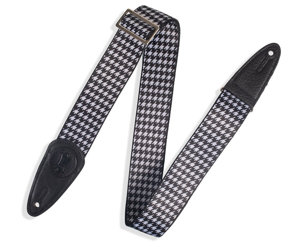 Levy's 2" Houndstooth Icon Guitar Strap MSSHN8-BLK