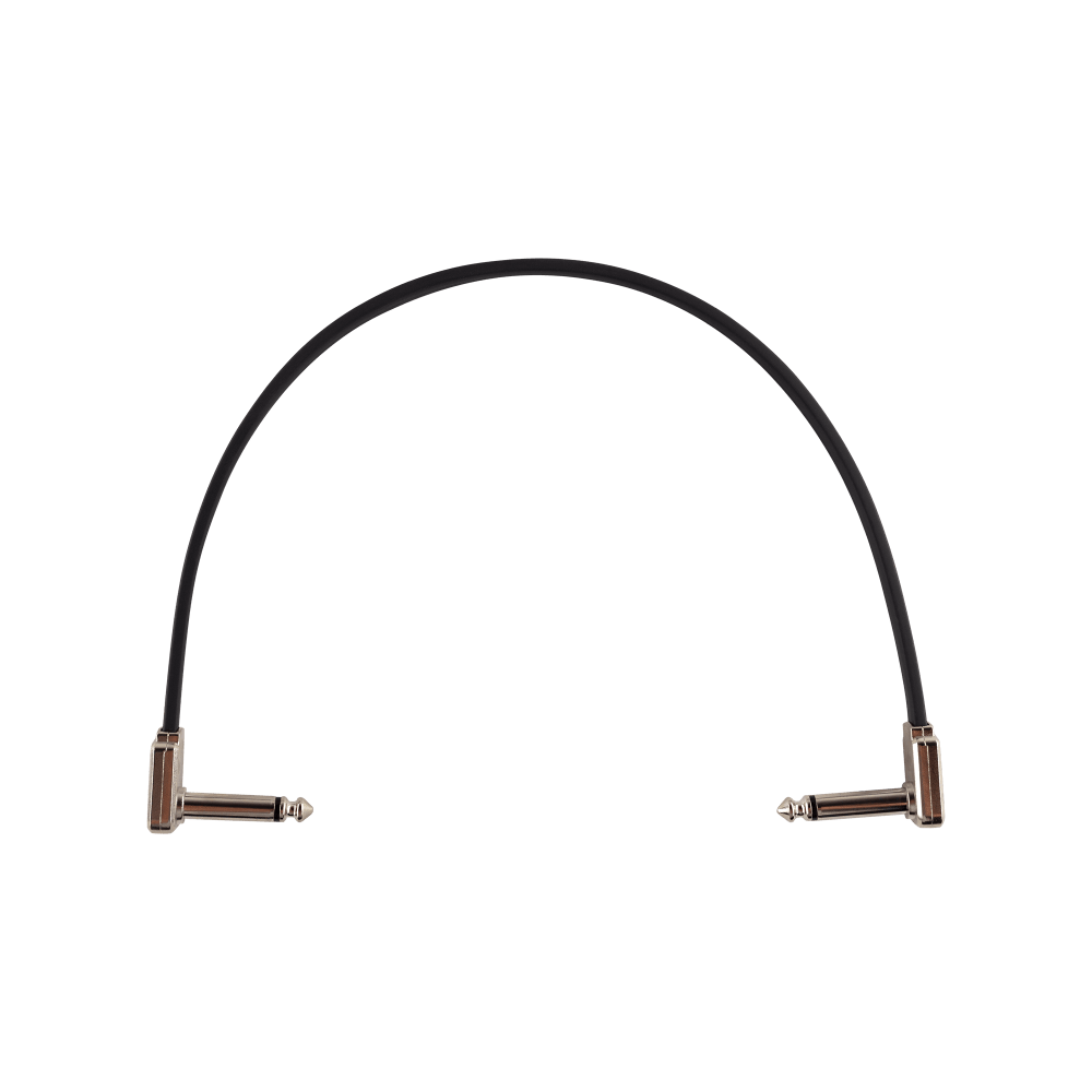Ernie Ball 12" Single Flat Ribbon Patch Cable Black