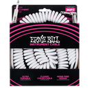 Ernie Ball 30' Coiled Straight End Instrument Cable White