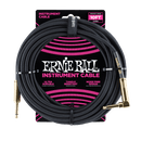 Ernie Ball 10' Braided Straight/Angle Instrument Cable Black