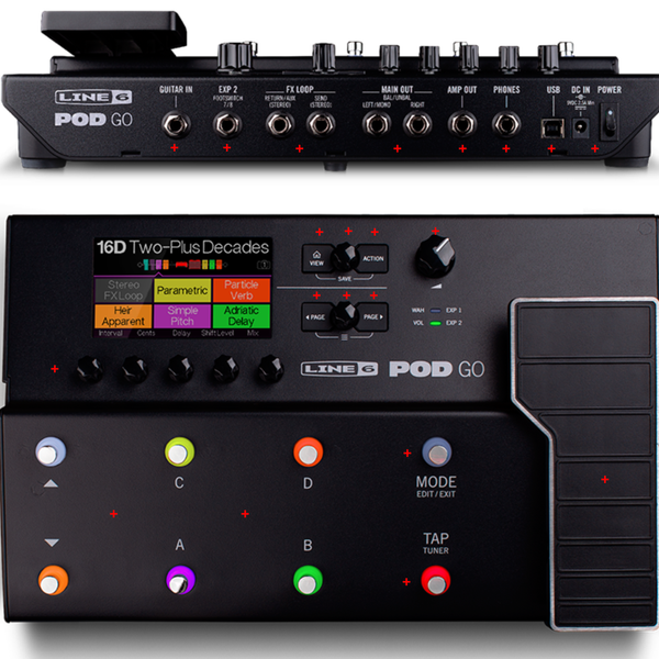 Line 6 POD Go - Guitar Effects Processor Pedalboard