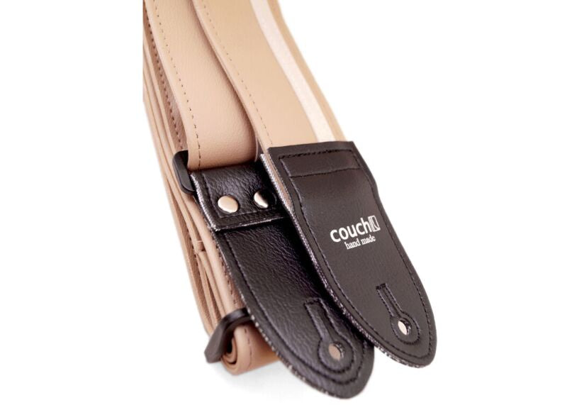 Couch Linen and White Racer X Guitar Strap