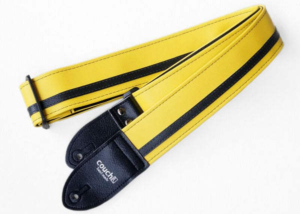 Couch Yellow w/Black Racer X Guitar Strap